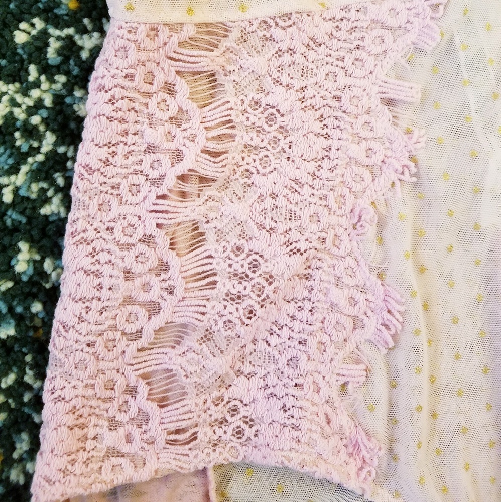 Free People Breaking Hearts Pink Bodysuit, size M - Picture 5 of 6